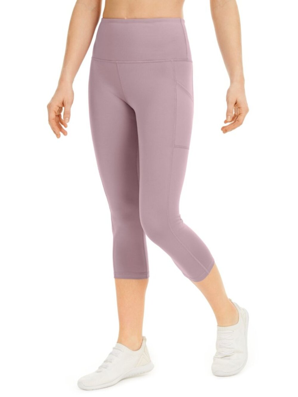Ideology Womens High-Rise Side-Pocket Cropped Leggings